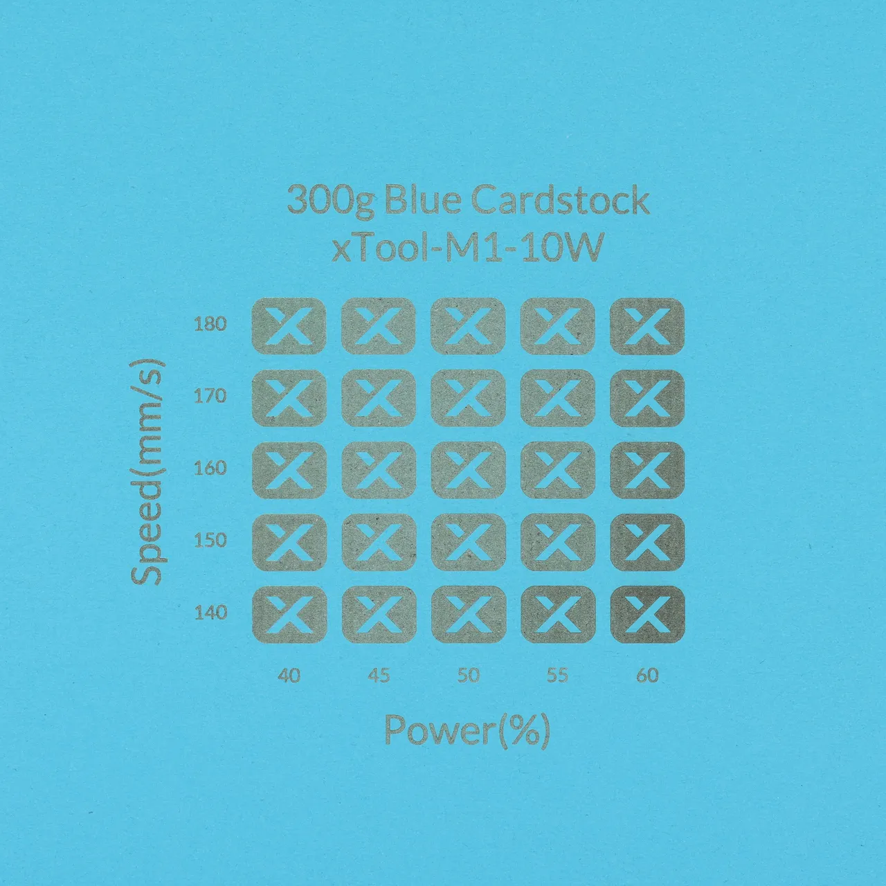 Blue Cardstock-9oz(300g) test grid