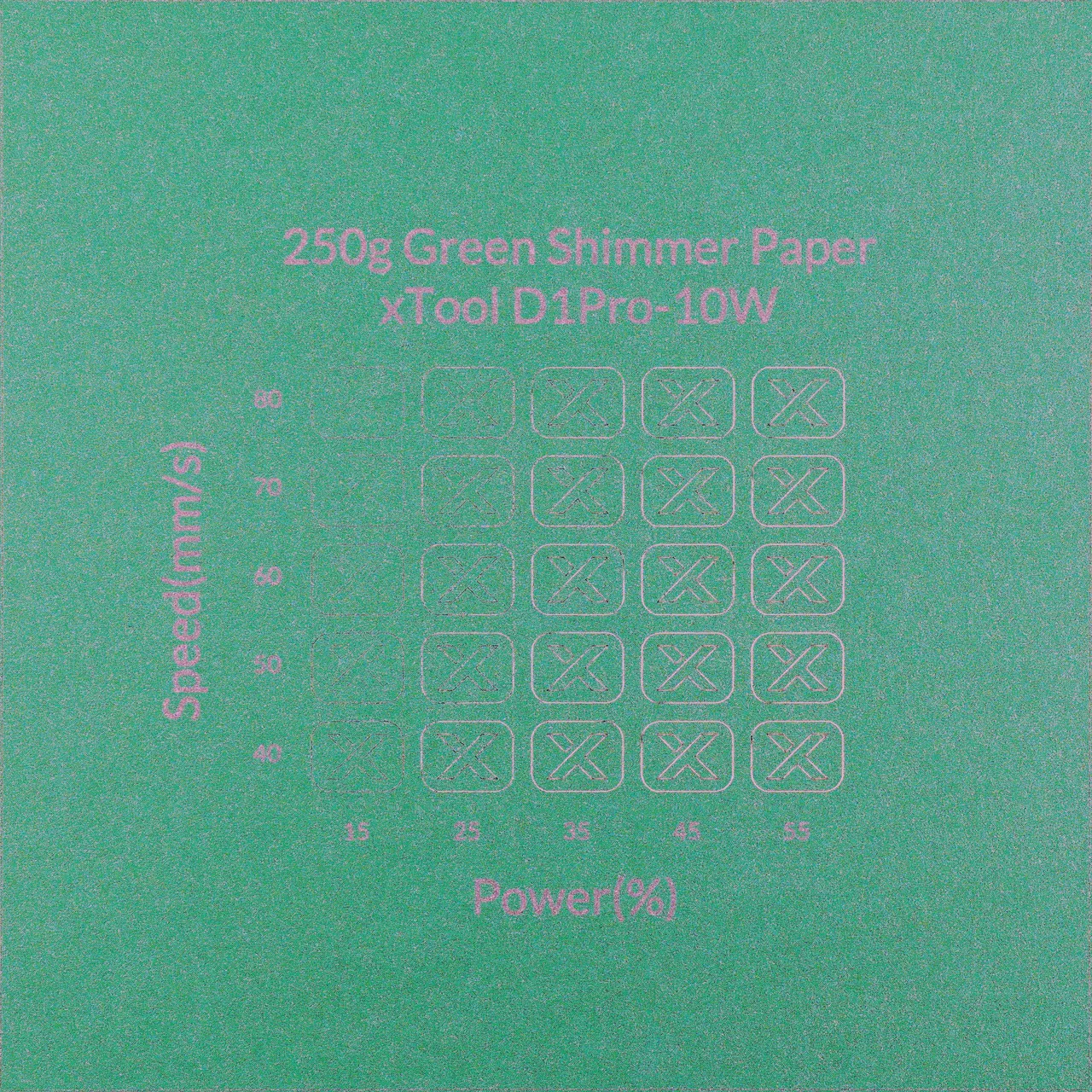 Green Shimmer Paper-7oz(250g) test grid