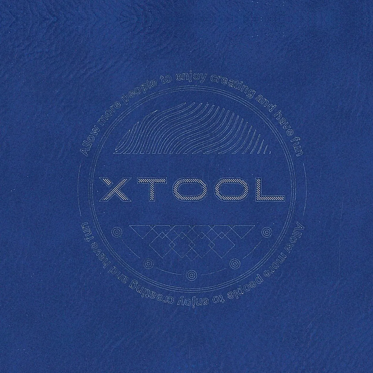 Blue to Silver Laserable PU Leather test grid