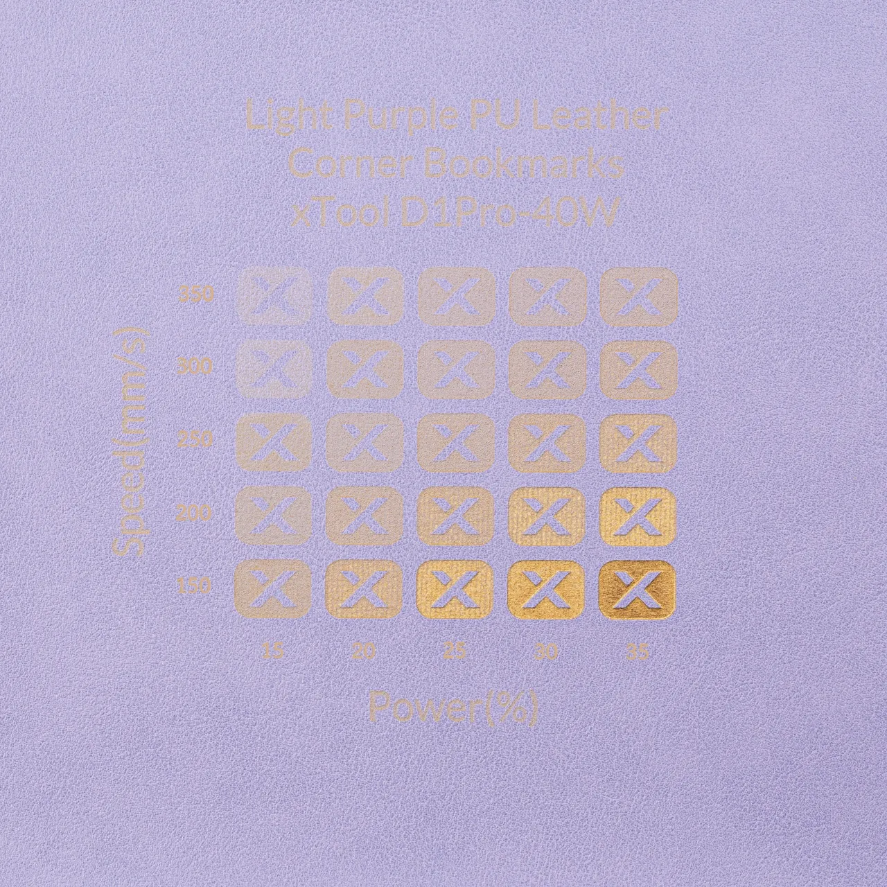 Light Purple PU Leather test grid
