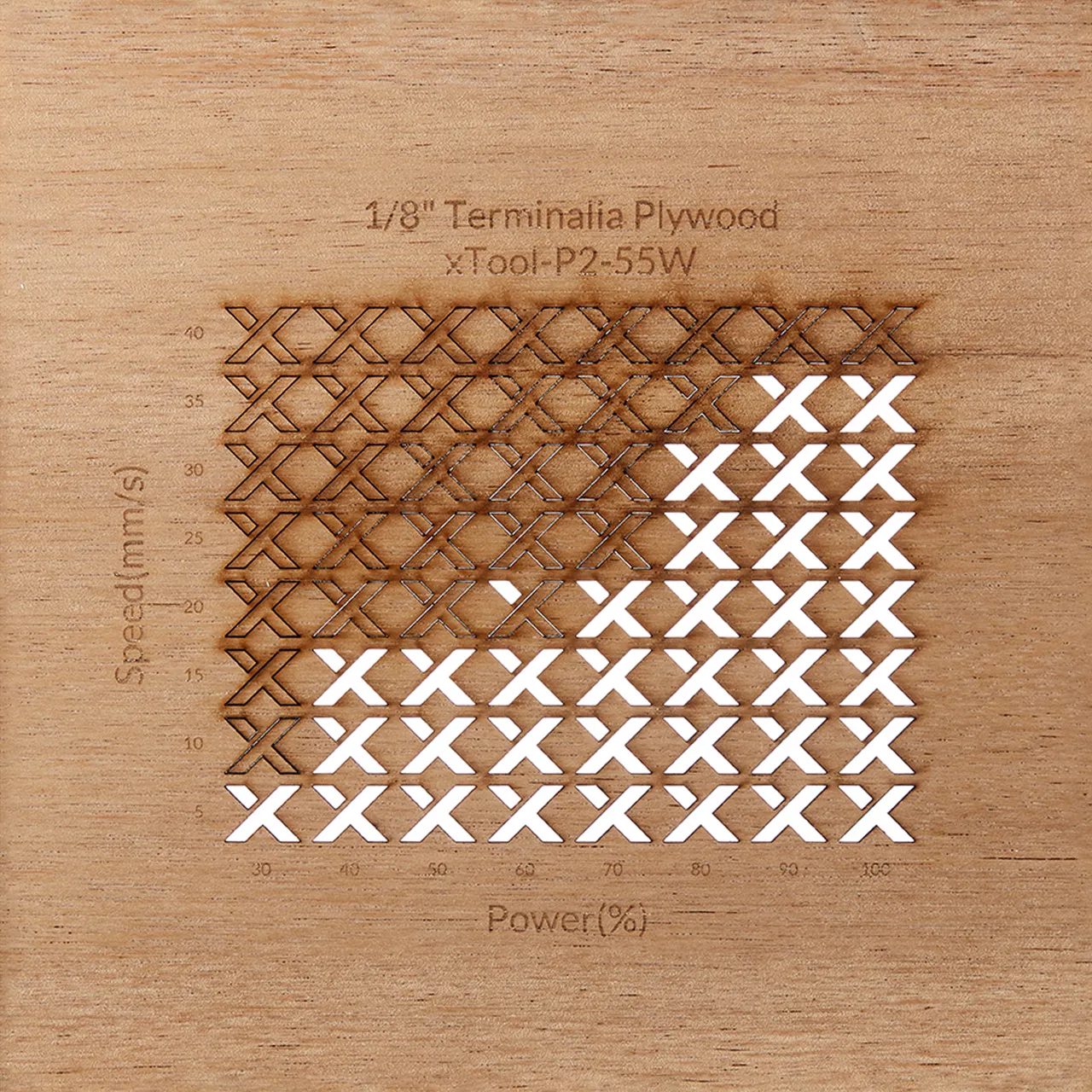 1/8"(3mm) Terminalia Plywood test grid