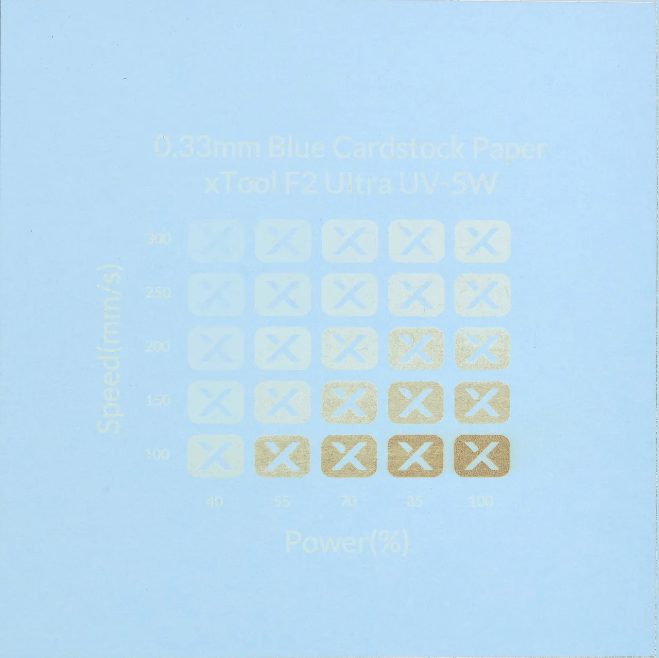 1/77"(0.33mm) Blue Cardstock Paper test grid