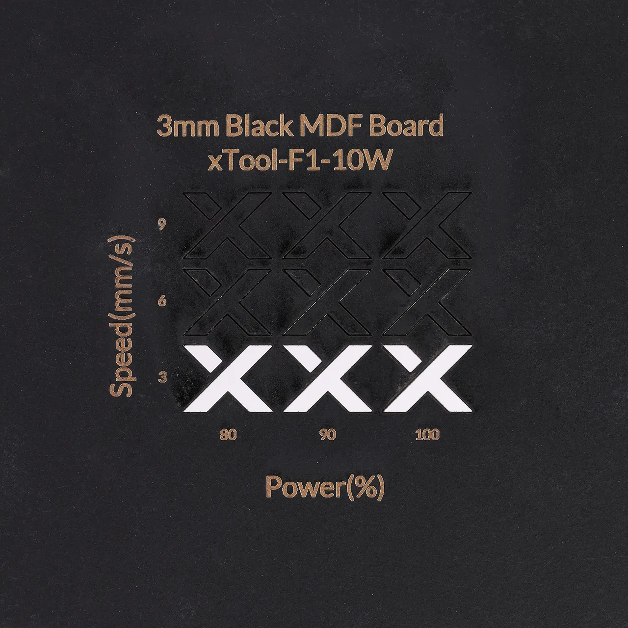 1/8"(3mm) Black MDF Board test grid