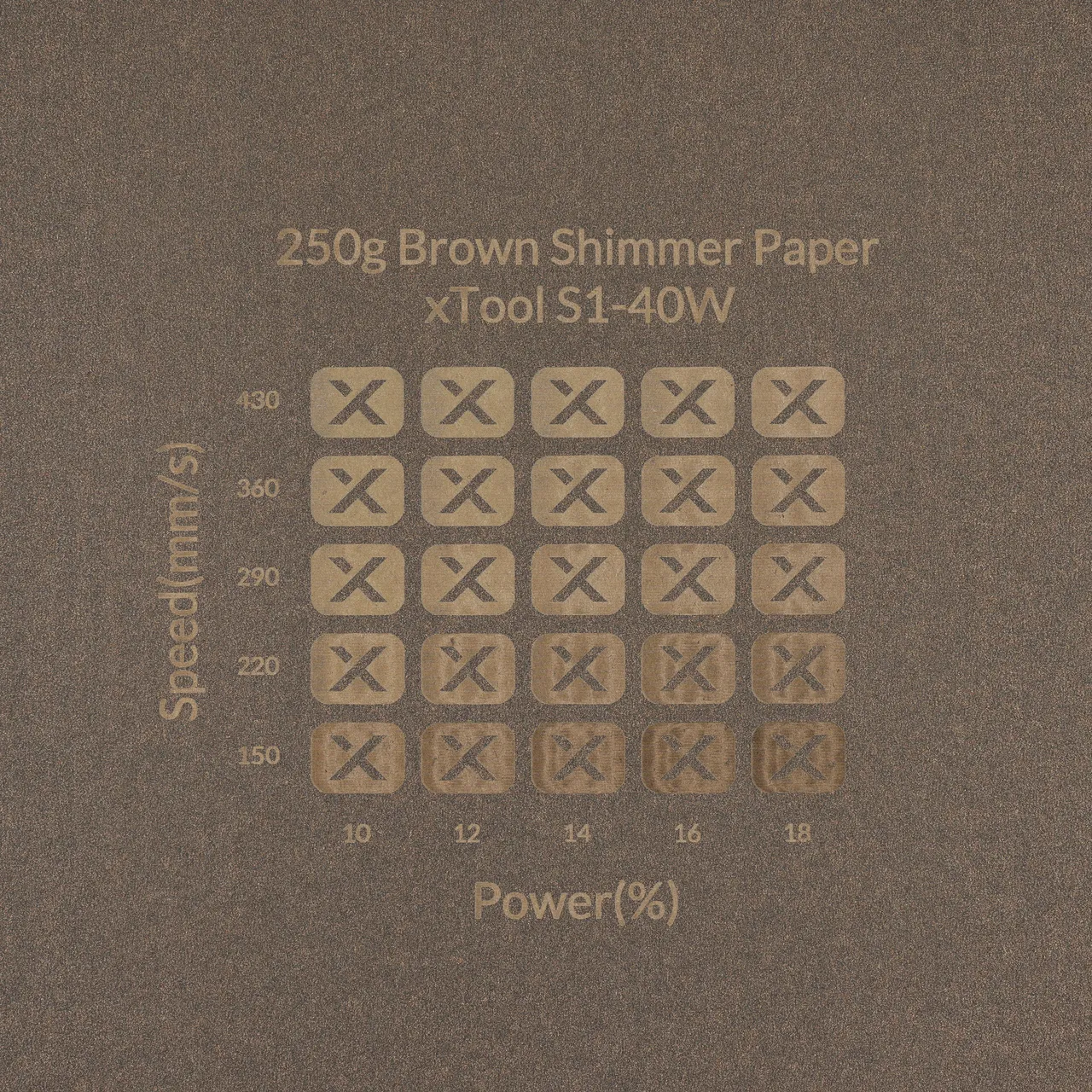 Brown Shimmer Paper-7oz(250g) test grid