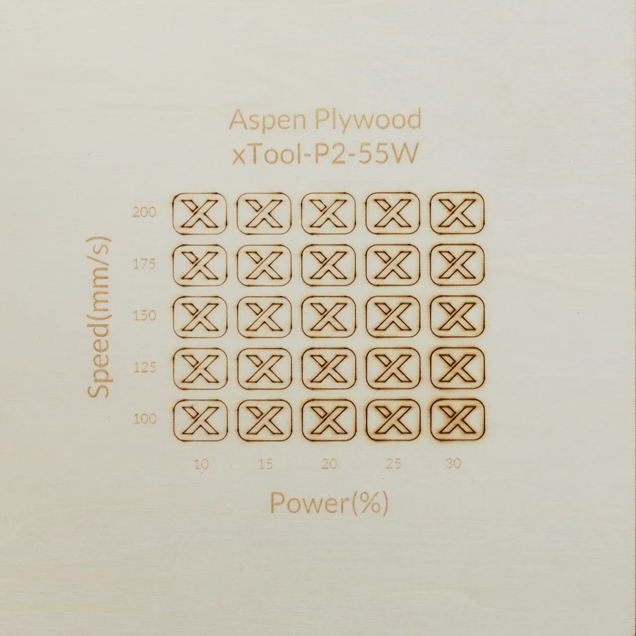 1/8"(3mm) Aspen Plywood test grid