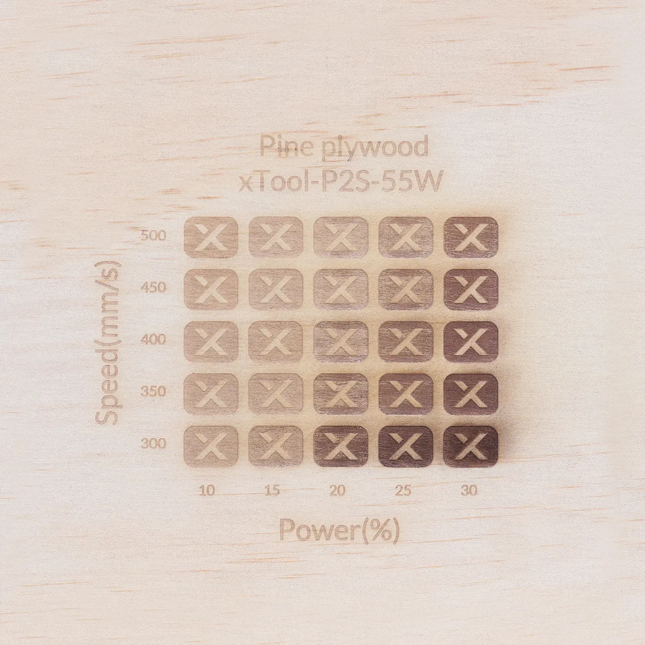 1/4"(6mm) Pine Ponderosa Plywood test grid