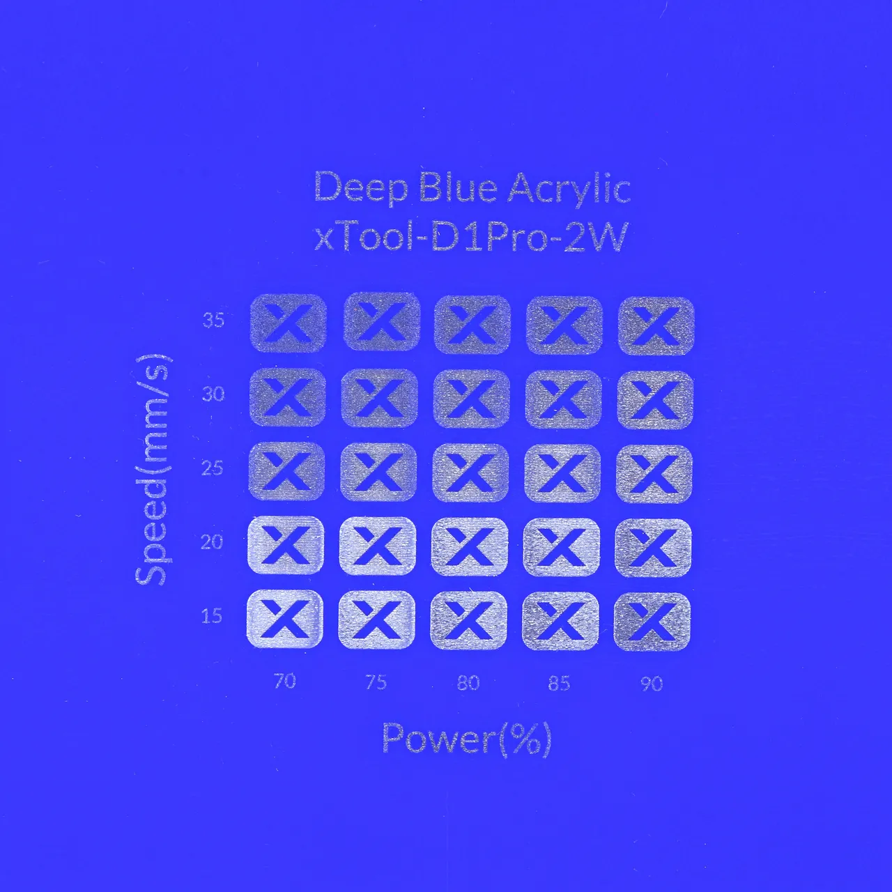 1/8"(3mm) Deep Blue Acrylic test grid