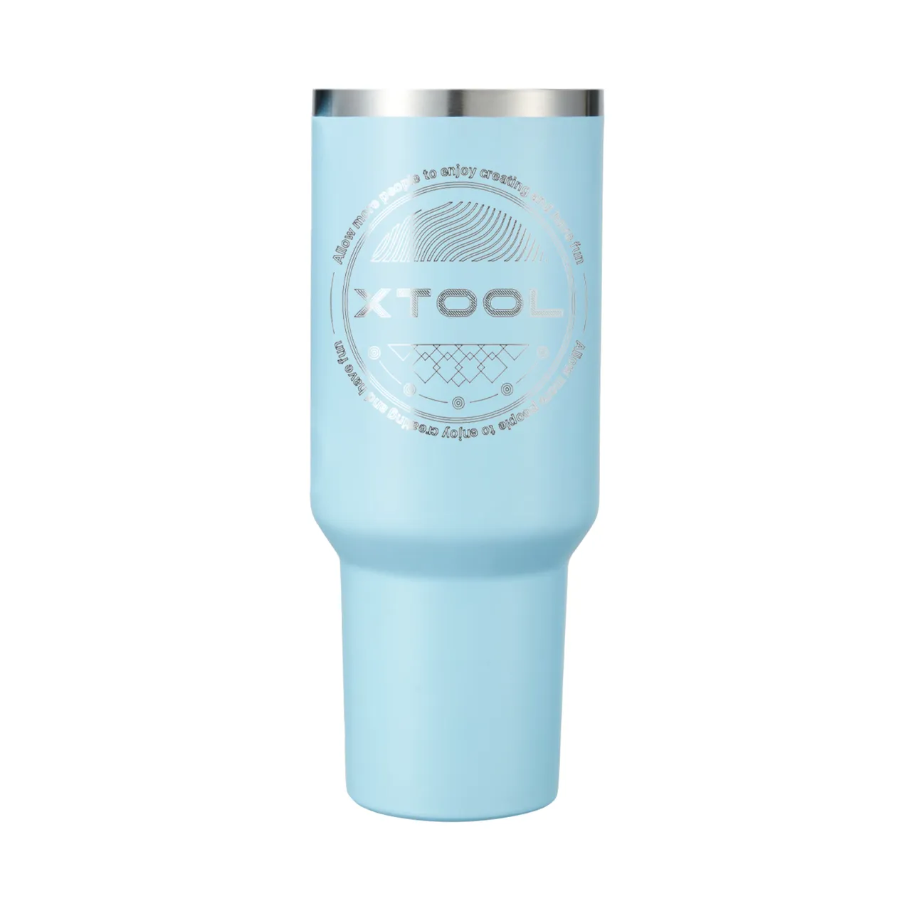 20oz(600ml) Pastel Blue to Silver Glow in the Dark Coffee Tumbler for Laser Engraving