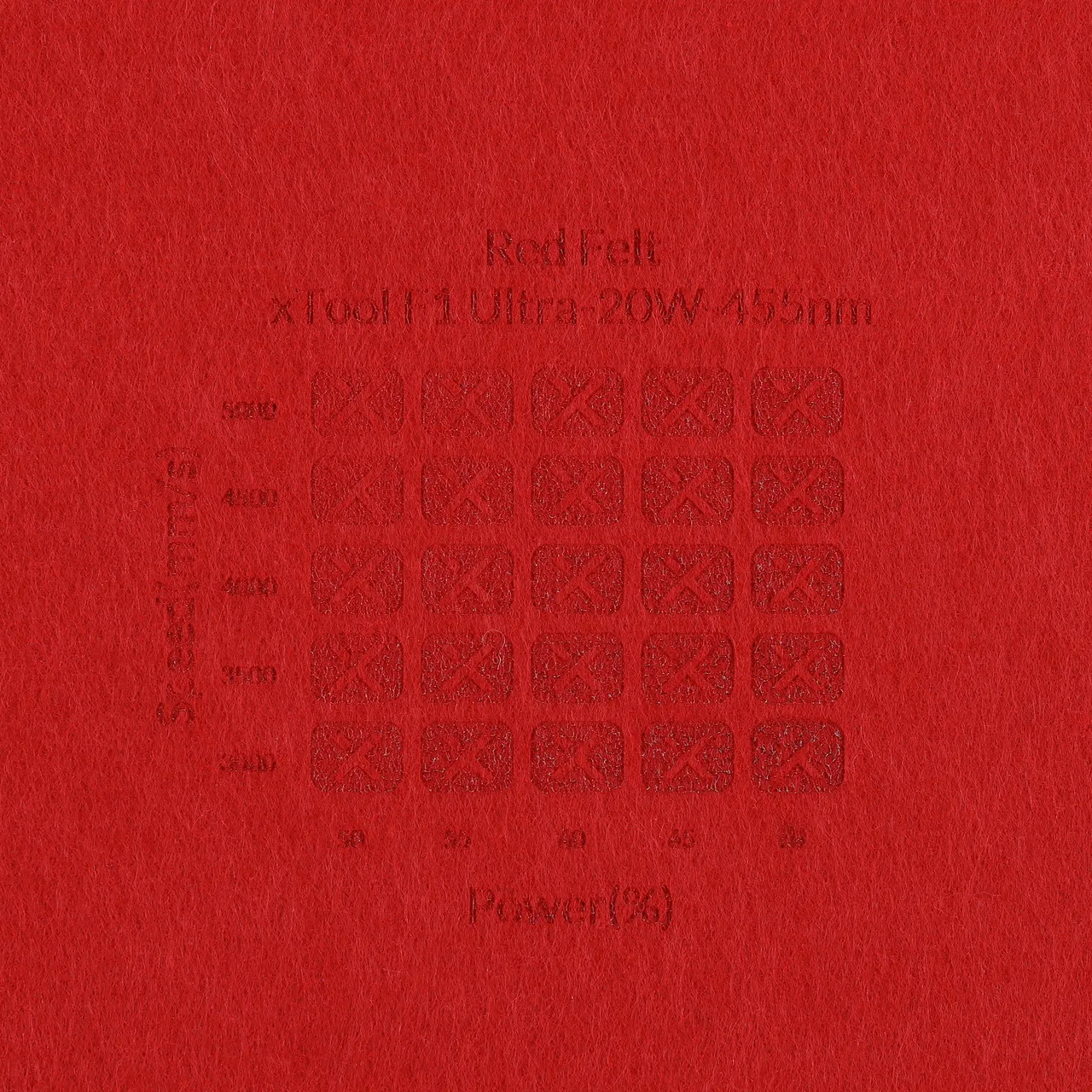 1/8"(3mm) Red Felt test grid