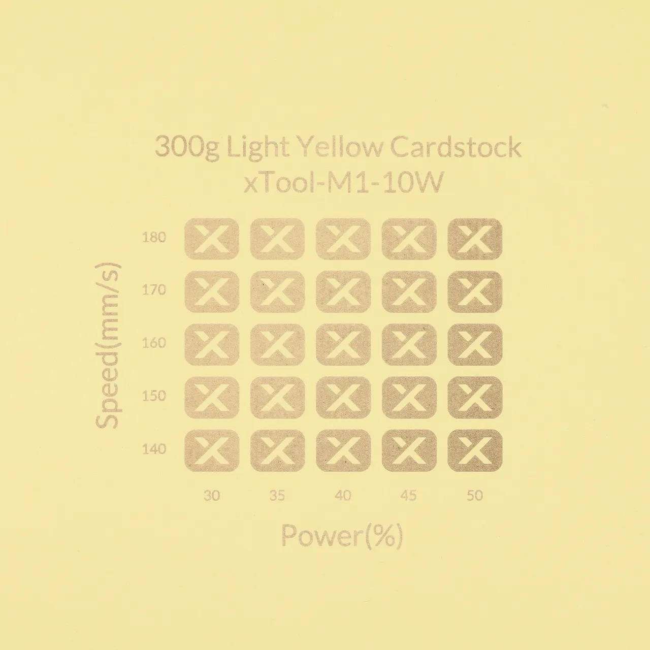 Light Yellow Cardstock-9oz(300g) test grid
