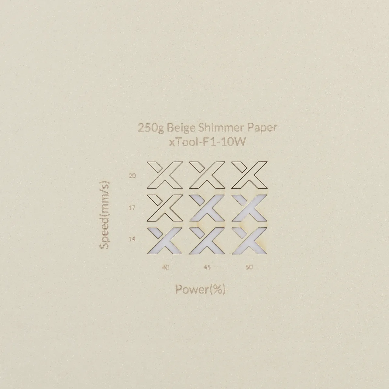 Beige Shimmer Paper-7oz(250g) test grid