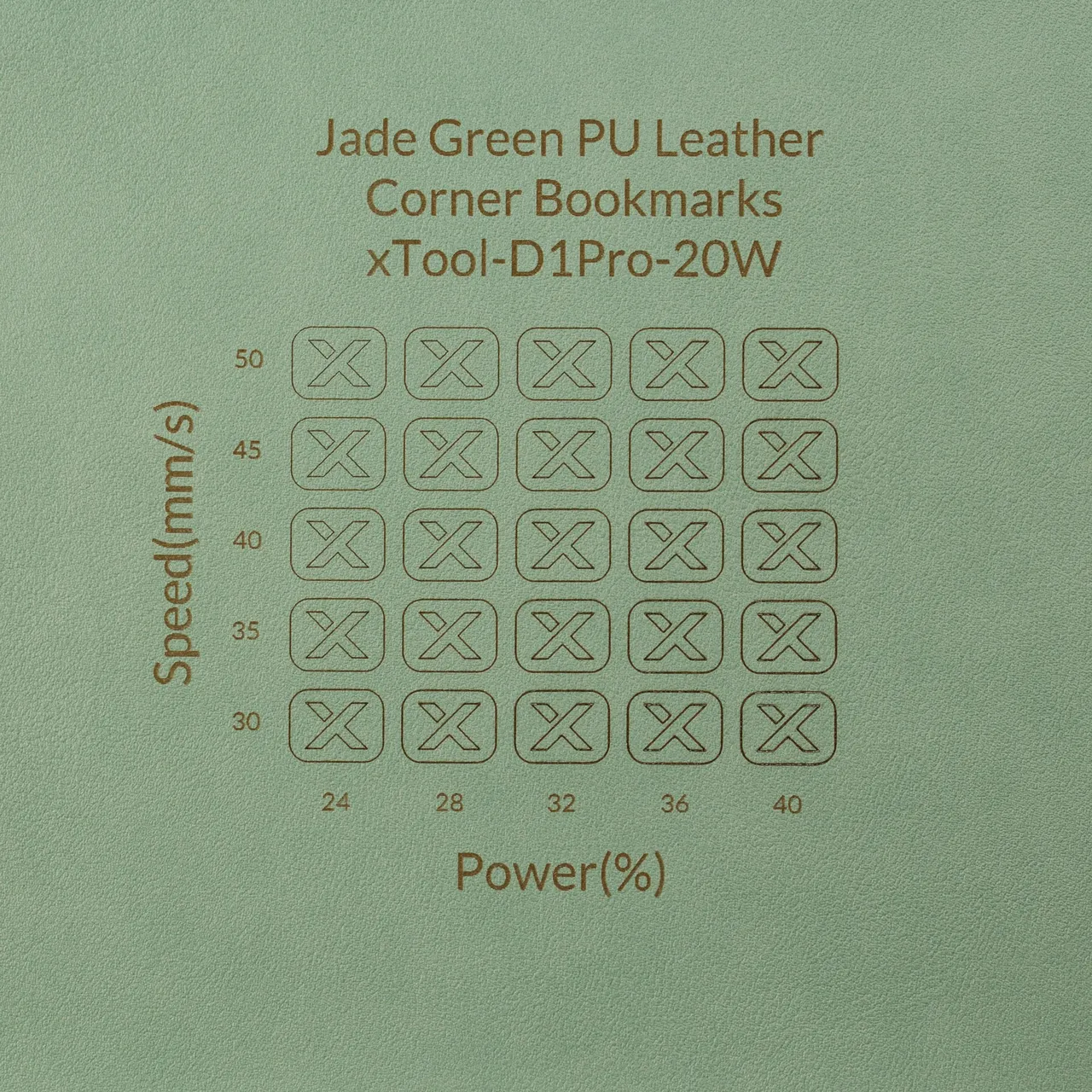 Olive PU Leather test grid