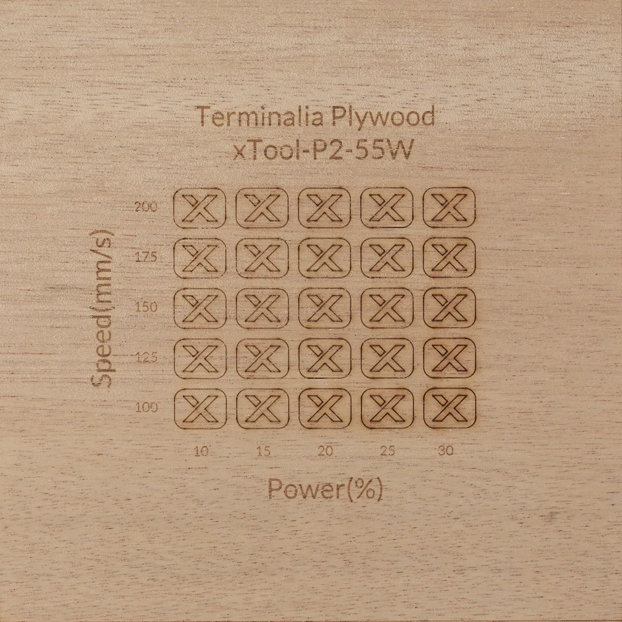 1/8"(3mm) Terminalia Plywood test grid