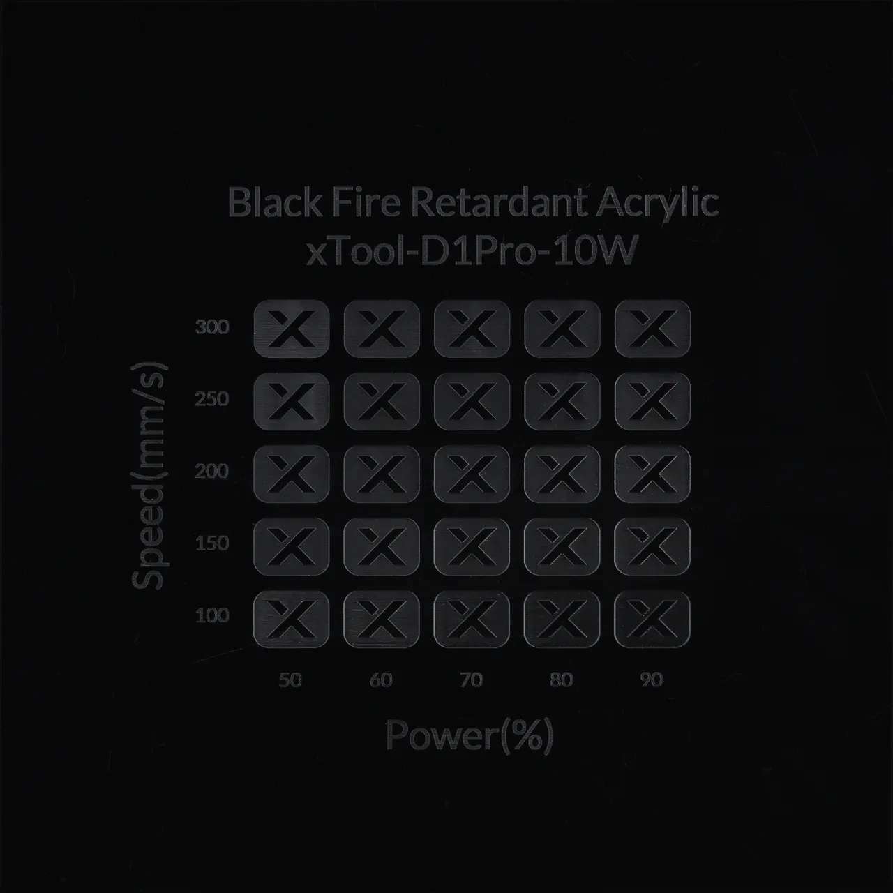 1/8"(3mm) Black Fire Retardant Acrylic test grid