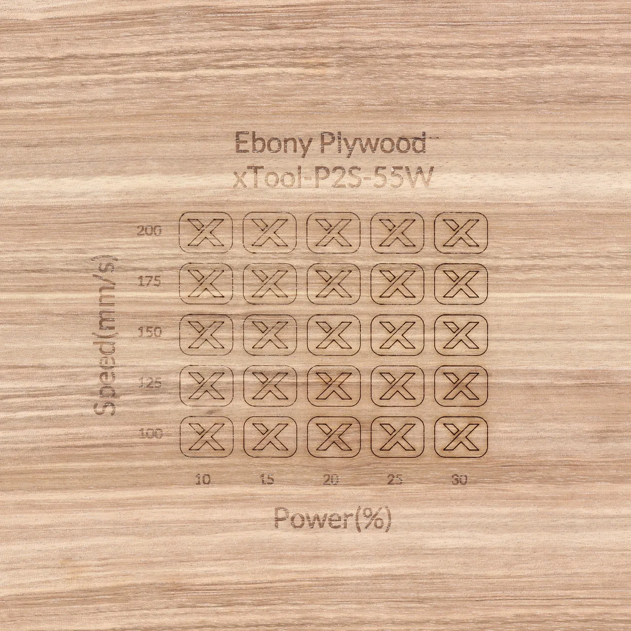 1/8"(3mm) Ebony Plywood test grid