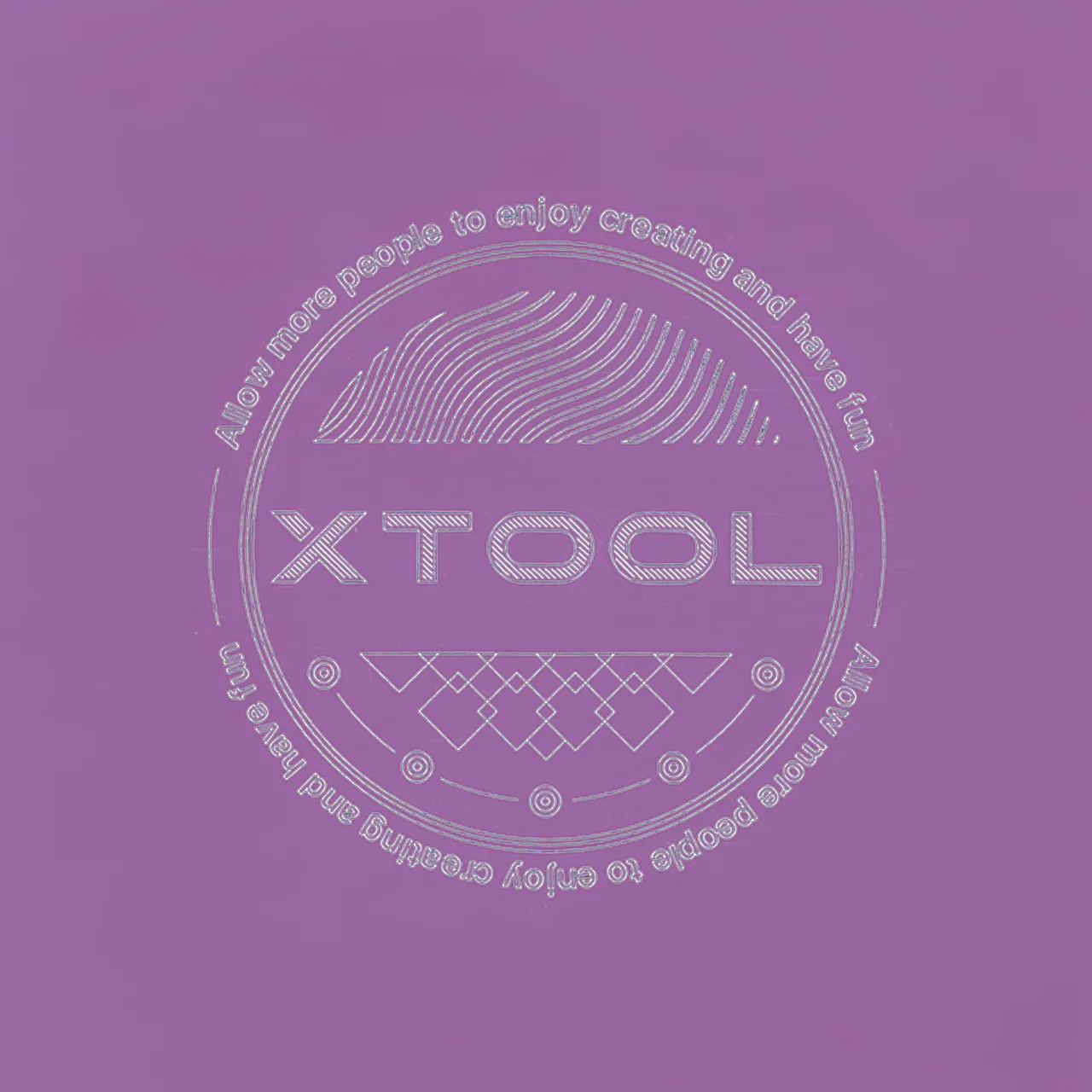 Purple Anodized Aluminum Bone Dog Tag test grid