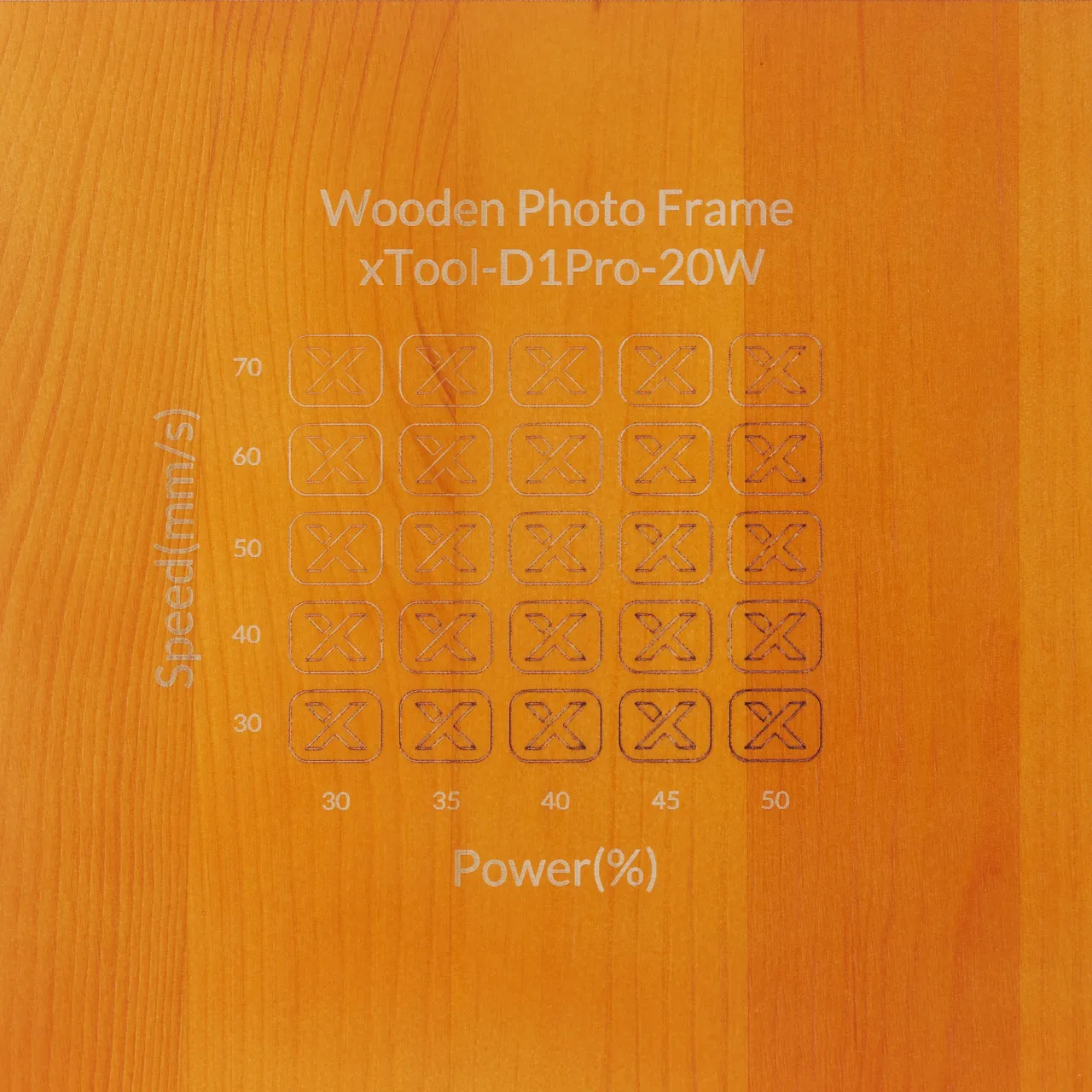 Wooden Photo Frame test grid