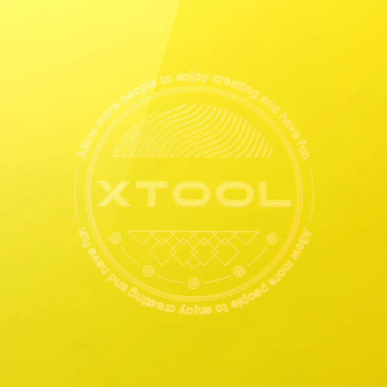 1/8"(3mm) Yellow Translucent Acrylic test grid