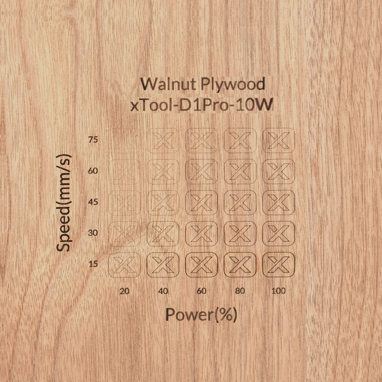 1/2"(12mm) Black Walnut Plywood test grid