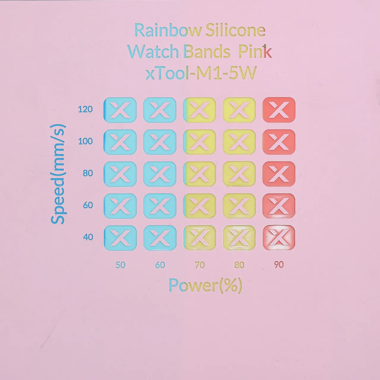 Rainbow Silicone Magnetic Phone Case Pink test grid