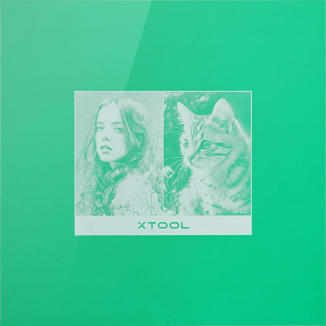 Green Metal Business Card test grid
