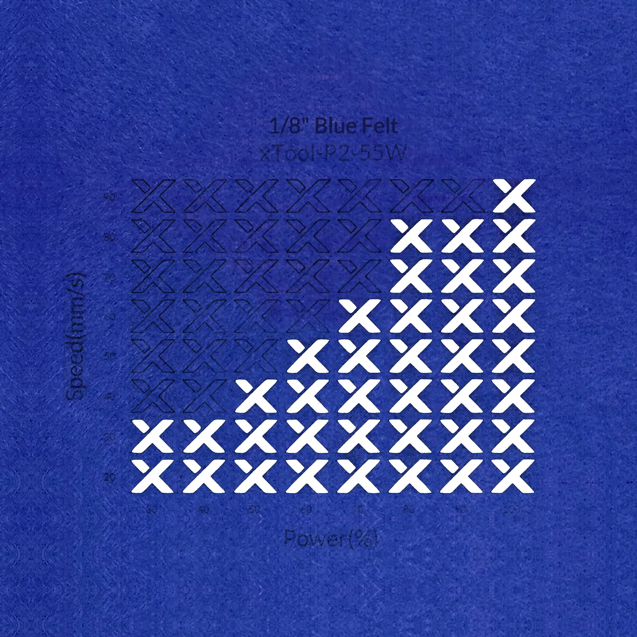 1/8"(3mm) Blue Felt test grid