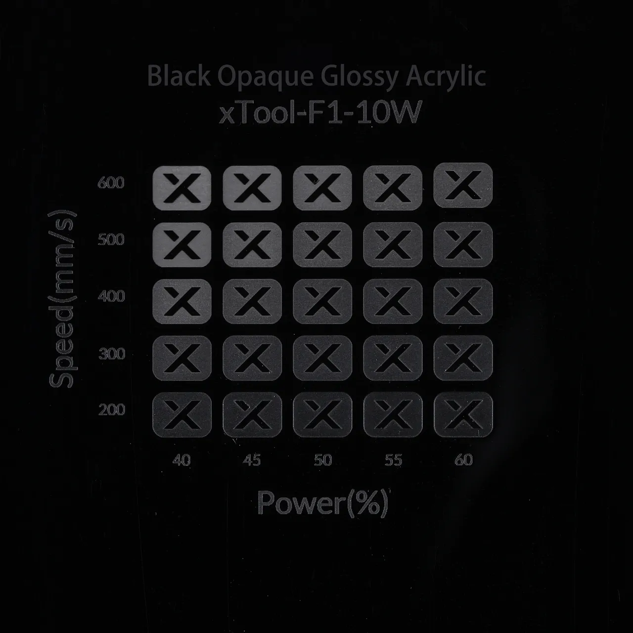 25/32"(20mm) Black Acrylic test grid