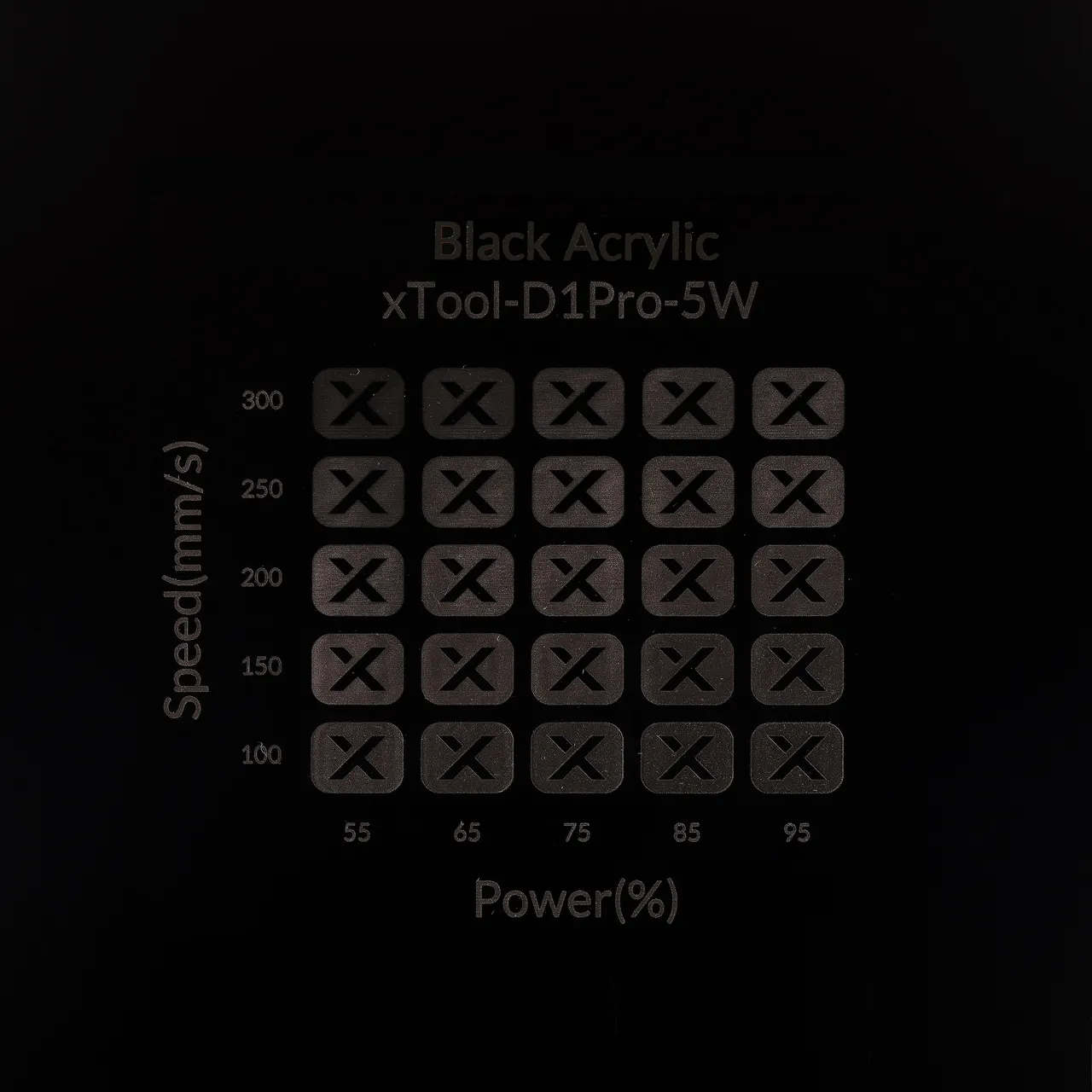 1/2"(12mm) Black Acrylic test grid
