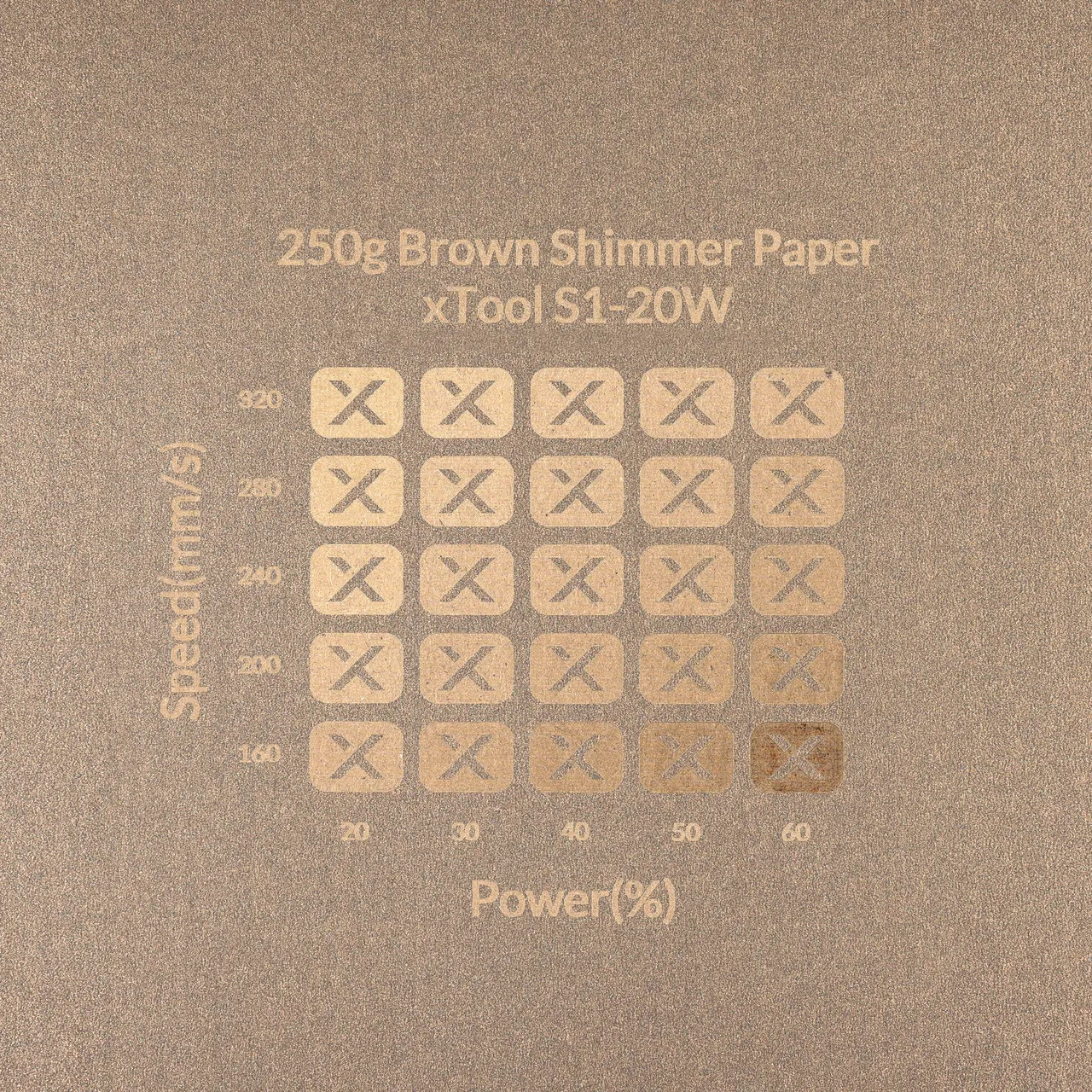 Brown Shimmer Paper-7oz(250g) test grid