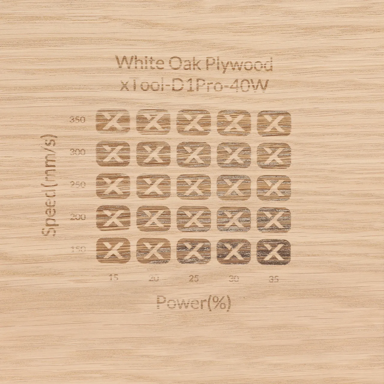 1/8"(3mm) White Oak Plywood test grid
