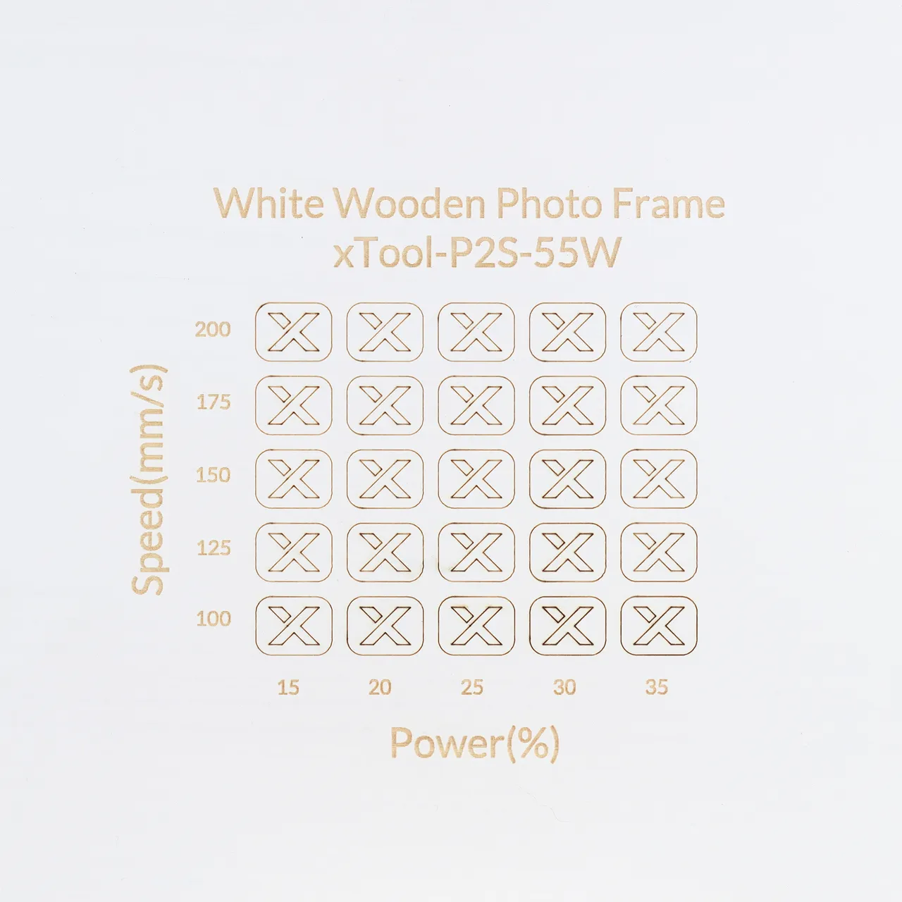 White Painted Pine Wood test grid