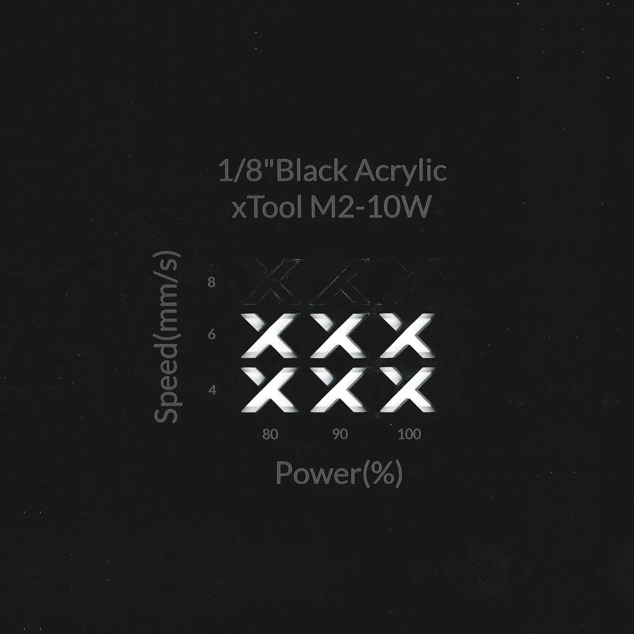 1/8"(3mm) Black Acrylic test grid