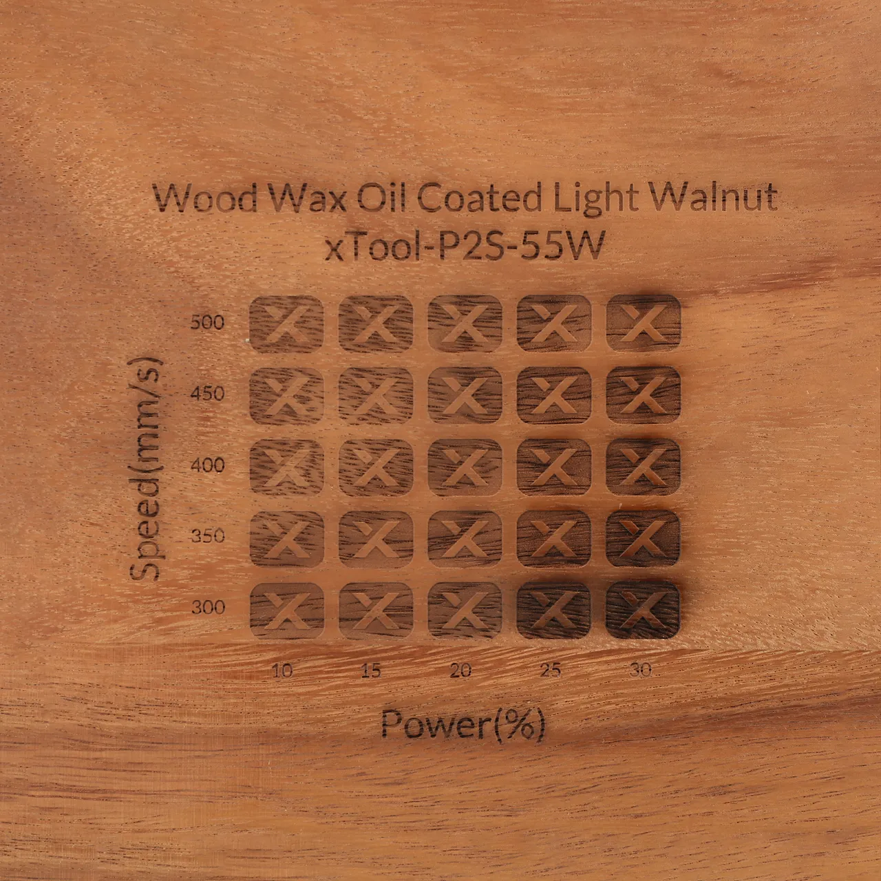 Wood Wax Oil Coated Light Walnut test grid