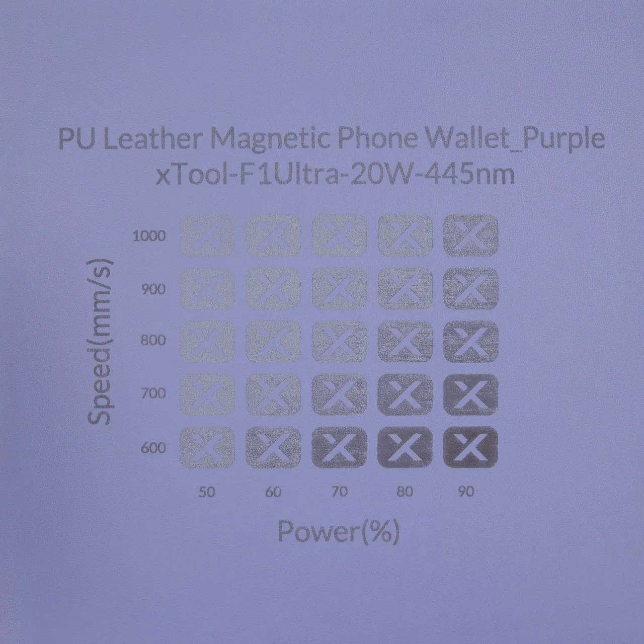Purple PU Leather Magnetic Phone Wallet test grid