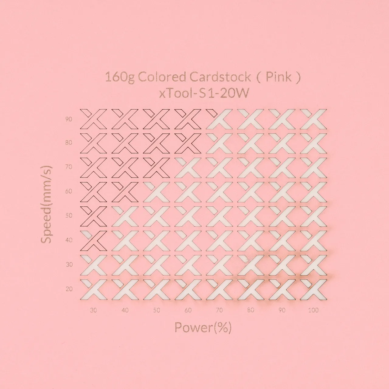 xThings-Colored Cardstock(Pink)-4.7oz(160g) test grid