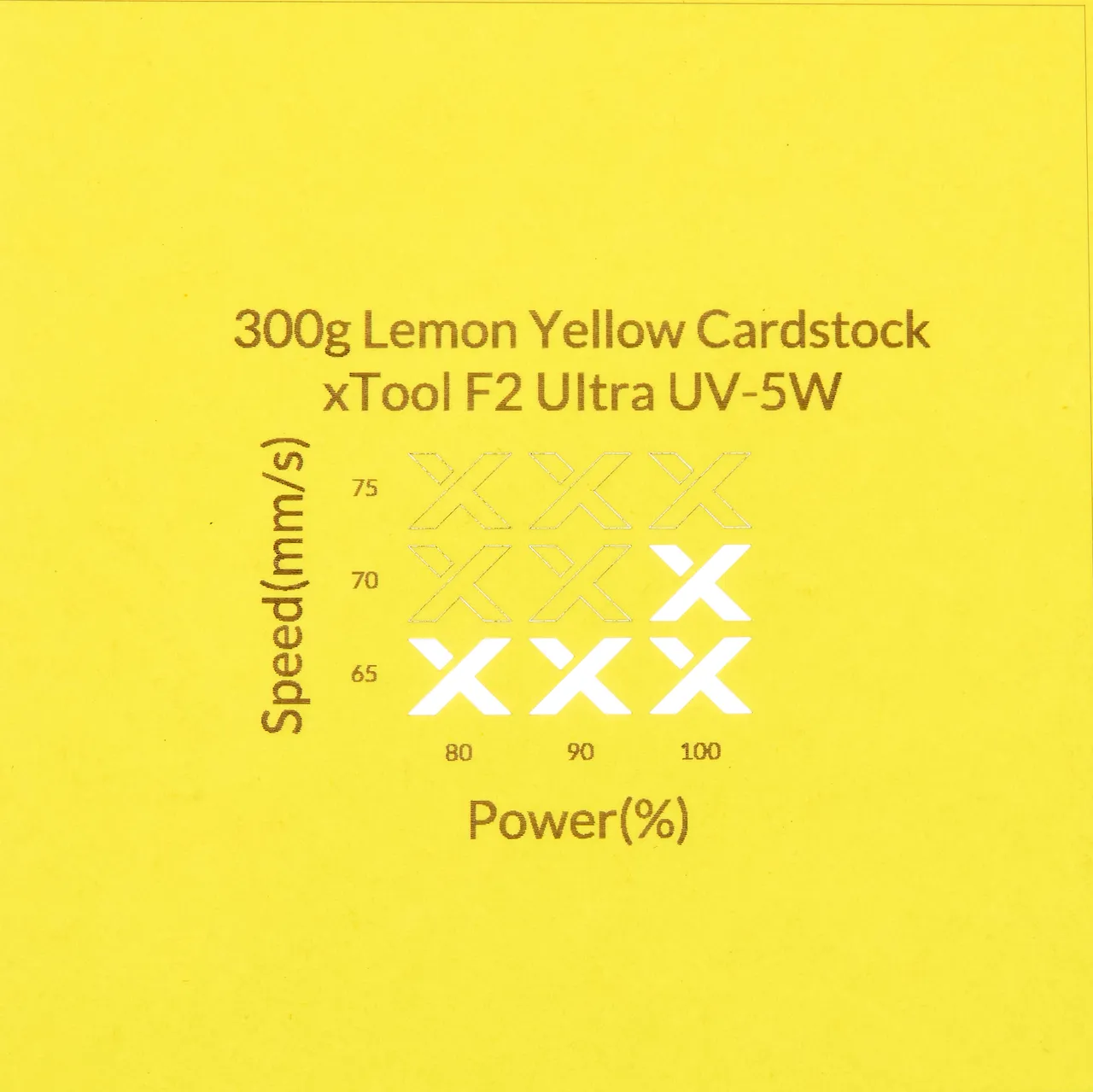 Lemon Yellow Cardstock-9oz(300g) test grid