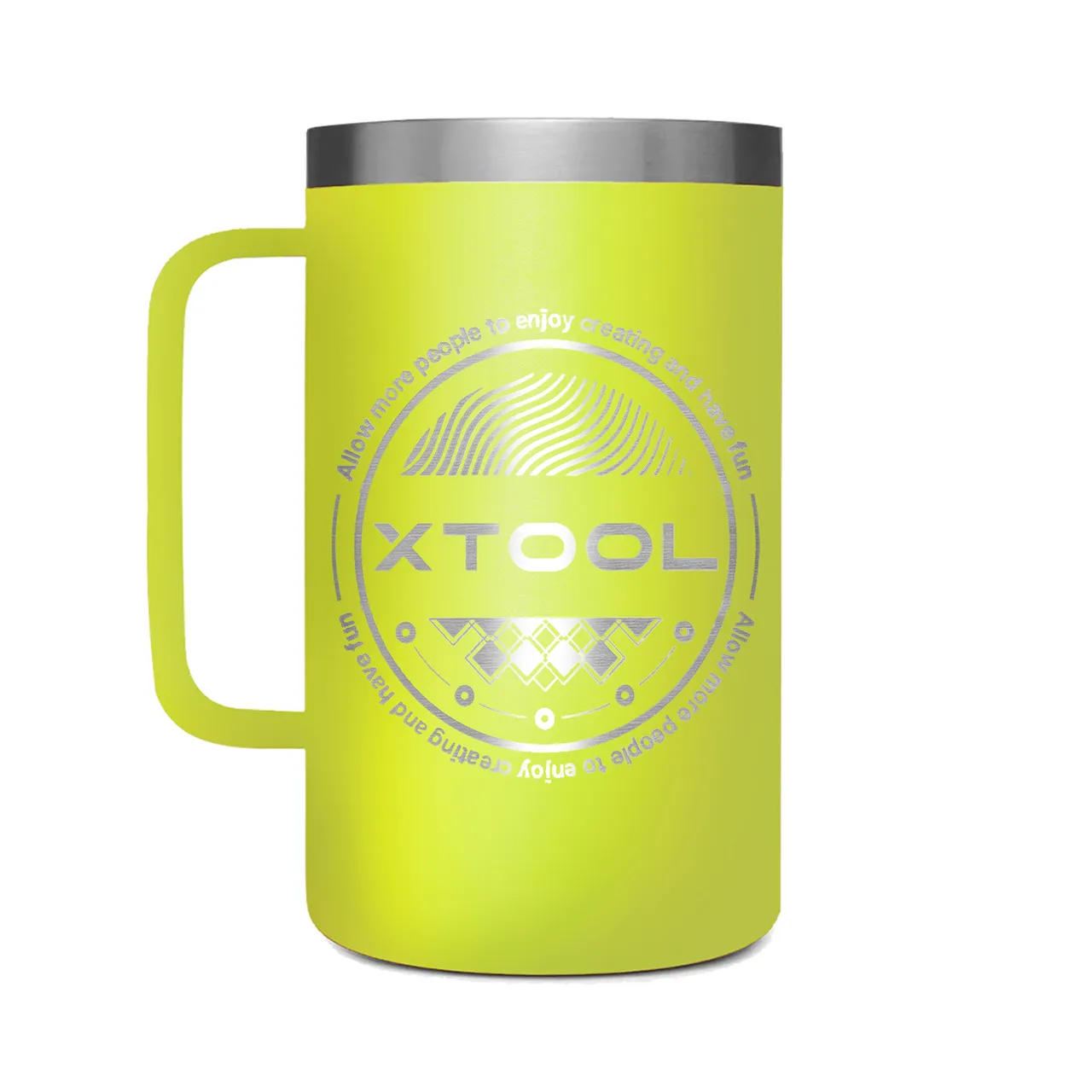 24oz(710ml) Chartreuse Tumbler with Handle test grid