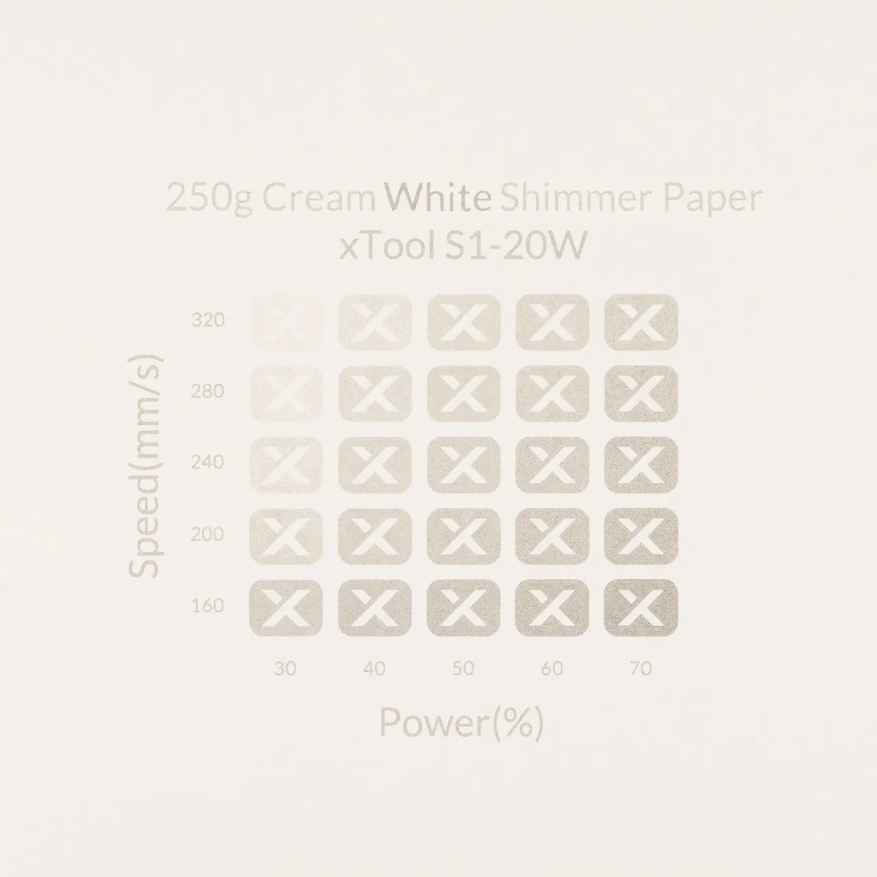 Cream White Shimmer Paper-7oz(250g) test grid