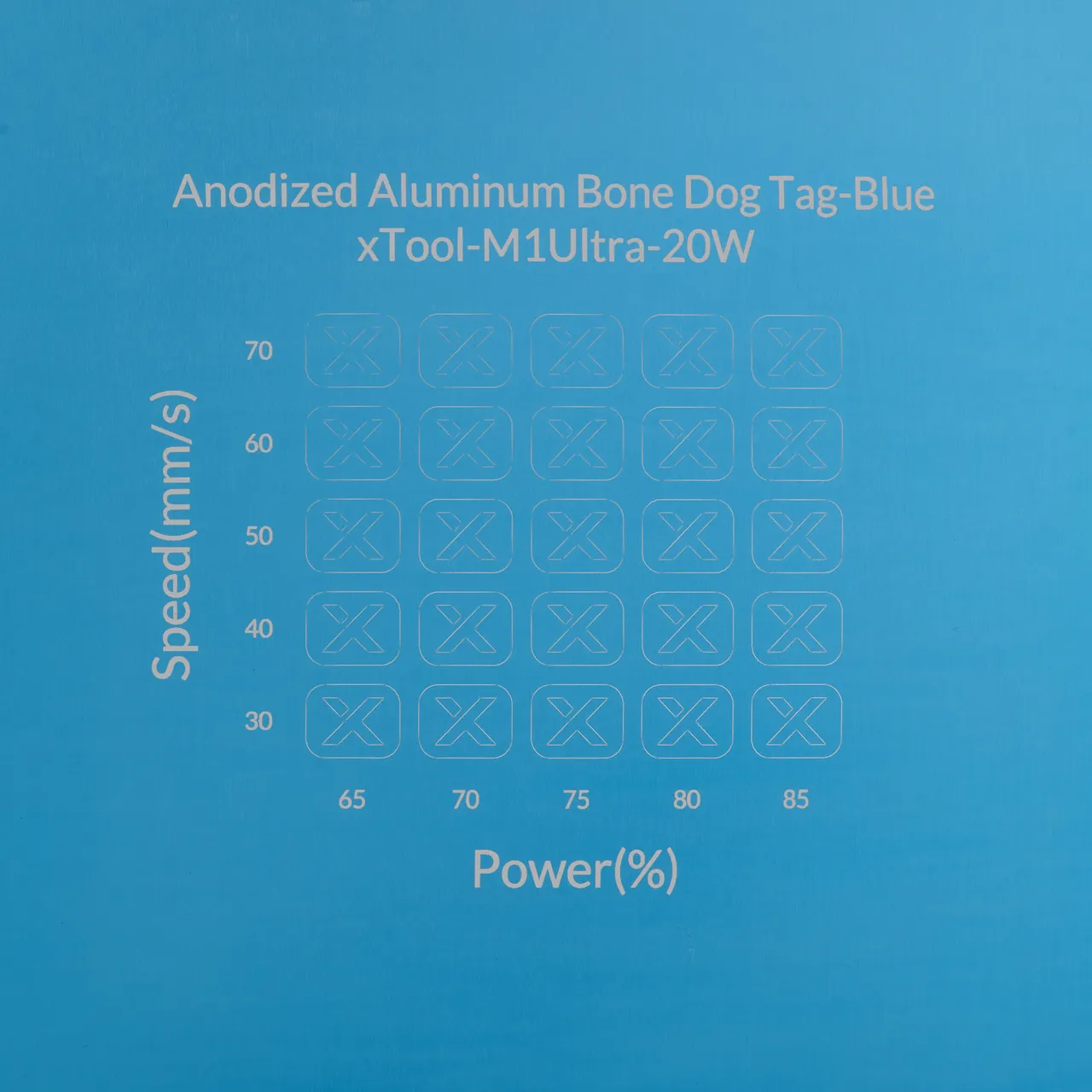 3/64"(1mm) Blue Anodized Aluminum test grid