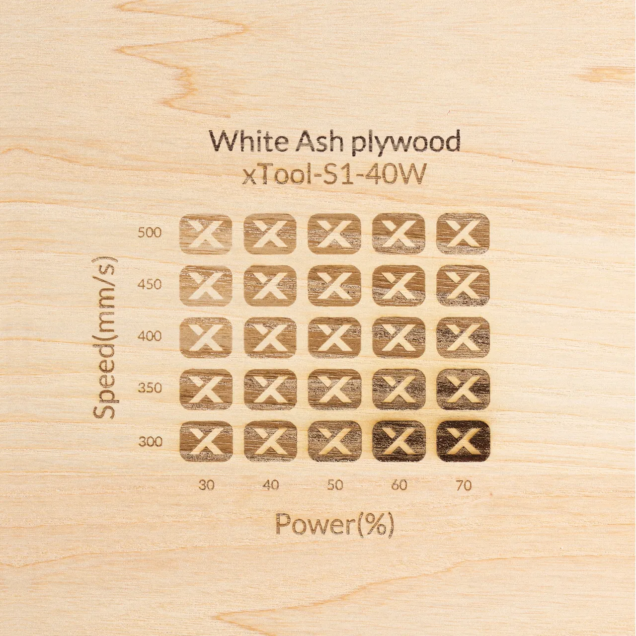 1/4"(6mm) White Ash Plywood test grid