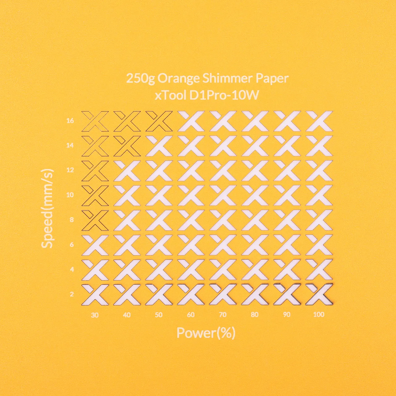 Orange Shimmer Paper-7oz(250g) test grid