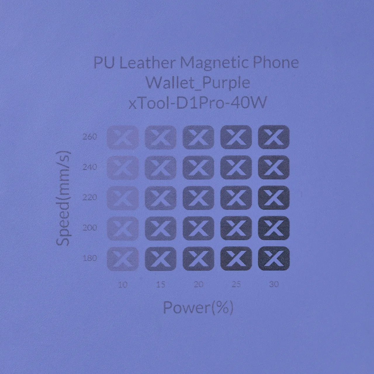 Purple PU Leather Magnetic Phone Wallet test grid