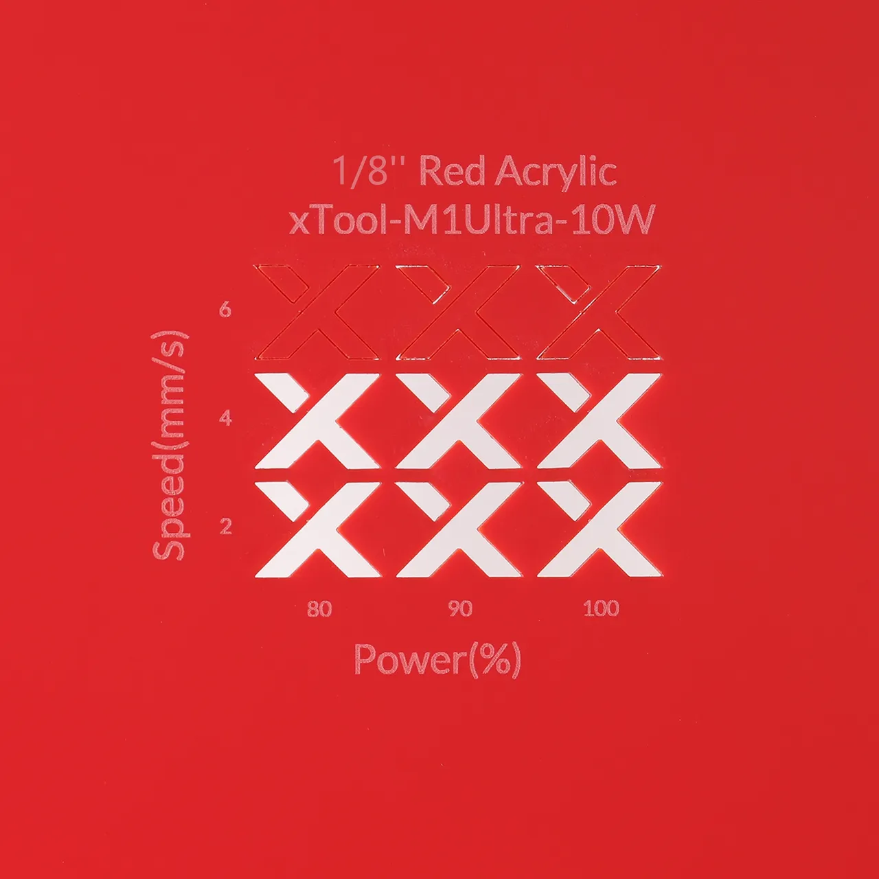 1/8"(3mm) Red Acrylic test grid
