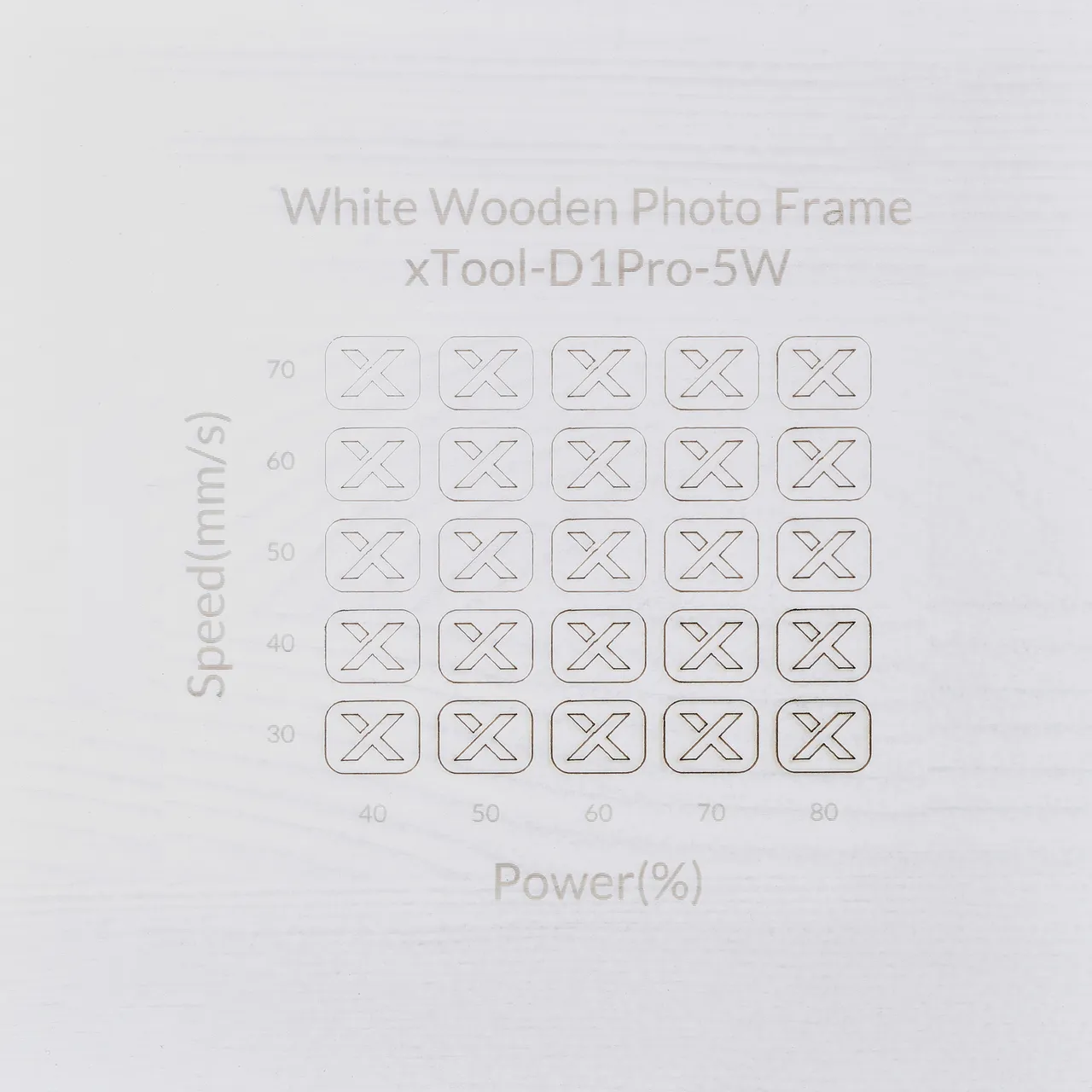 White Painted Pine Wood test grid