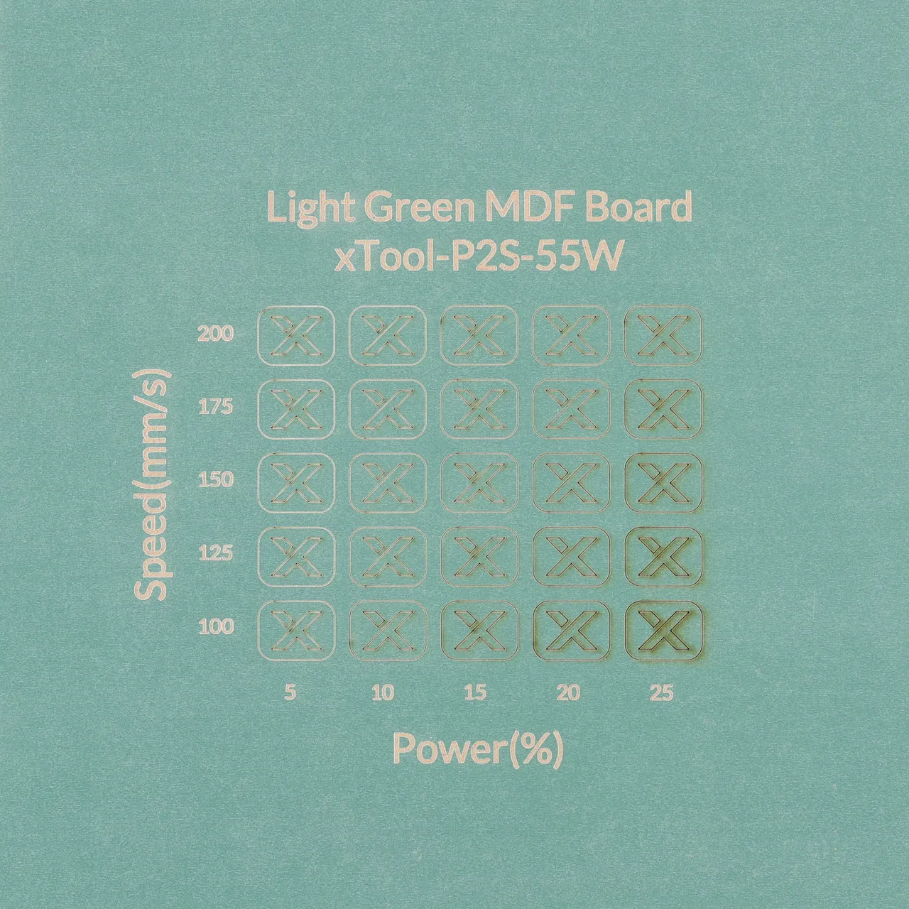 1/8"(3mm) Light Green MDF Board test grid