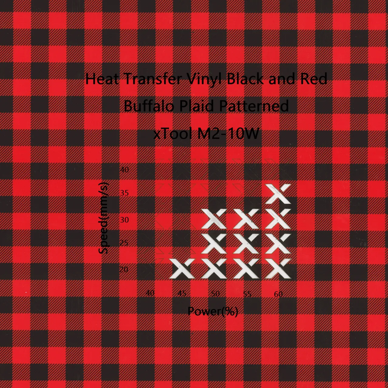 Heat Transfer Vinyl Black and Red Buffalo Plaid Patterned