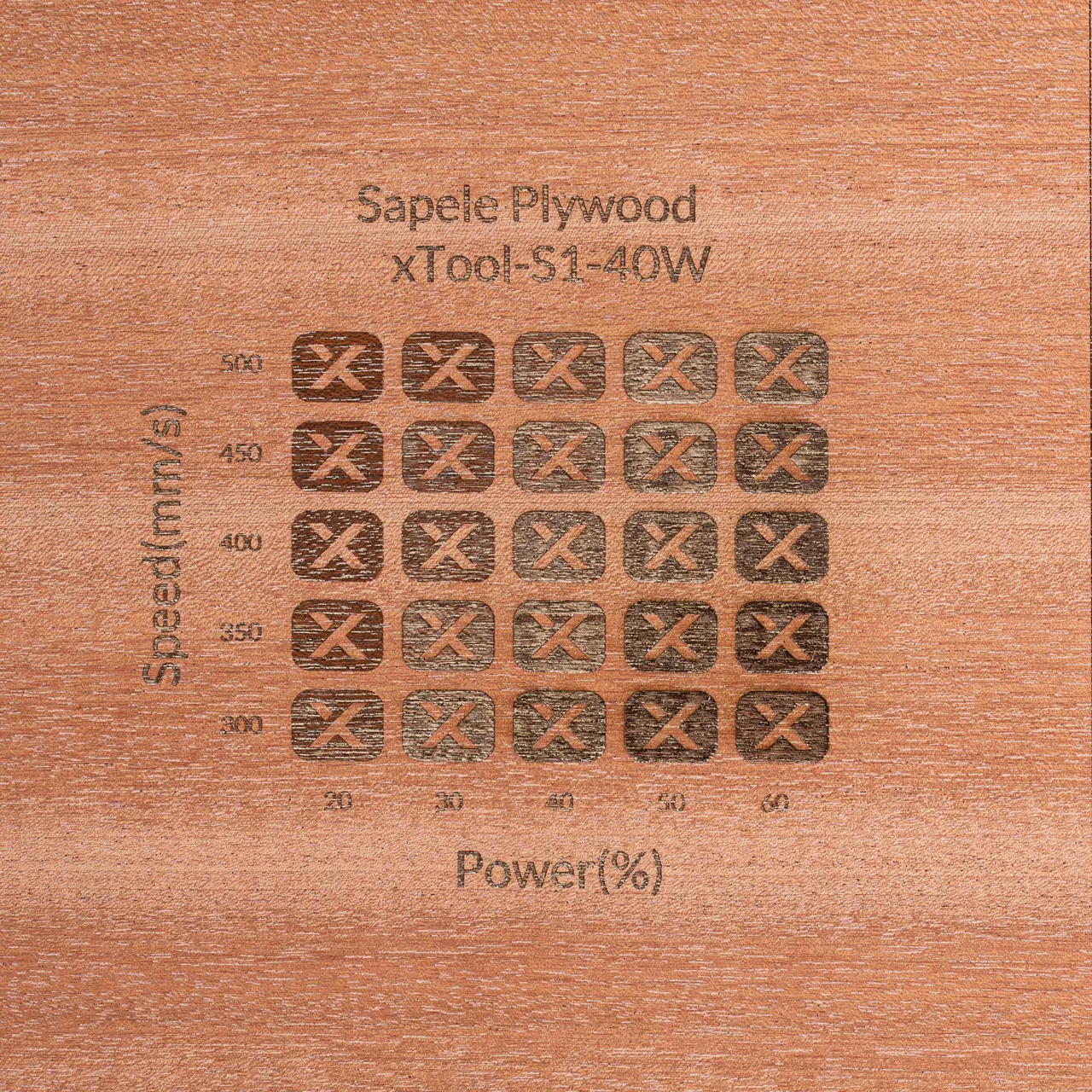 1/8"(3mm) Sapele Plywood test grid