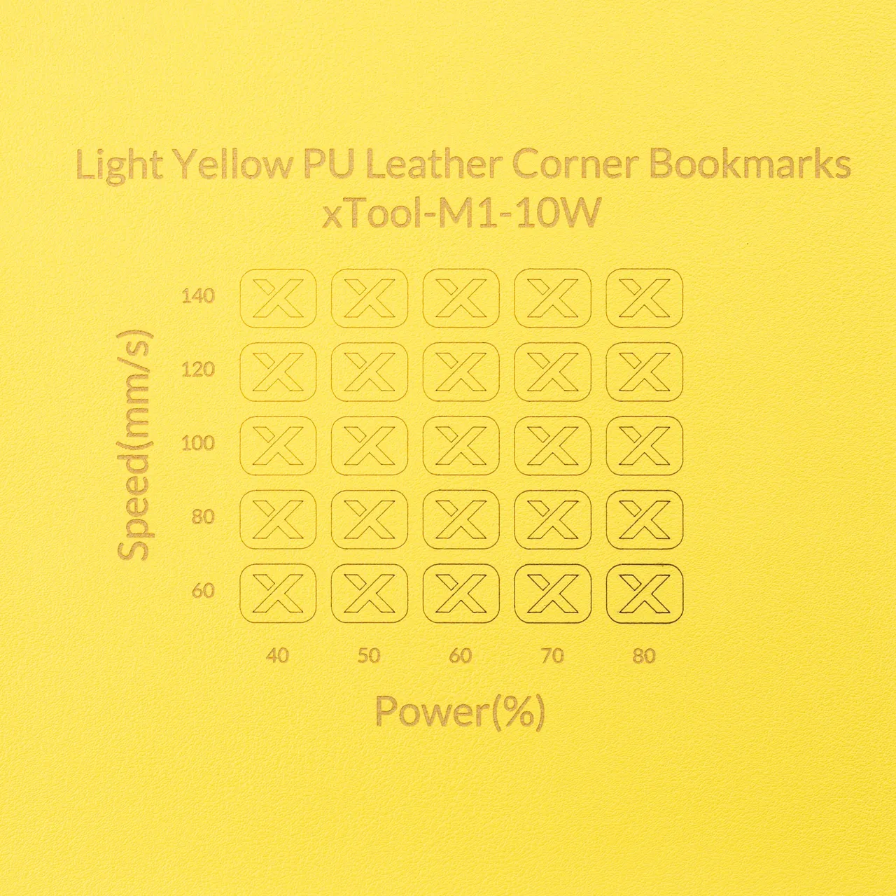Yellow PU Leather test grid