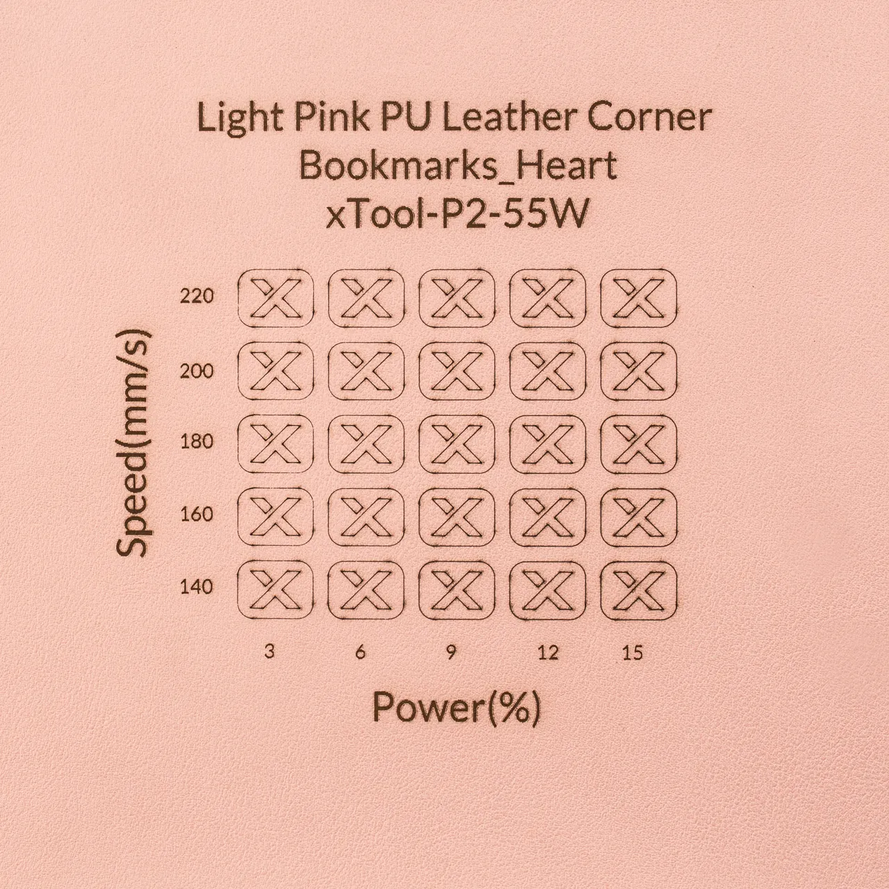 Light Pink PU Leather test grid