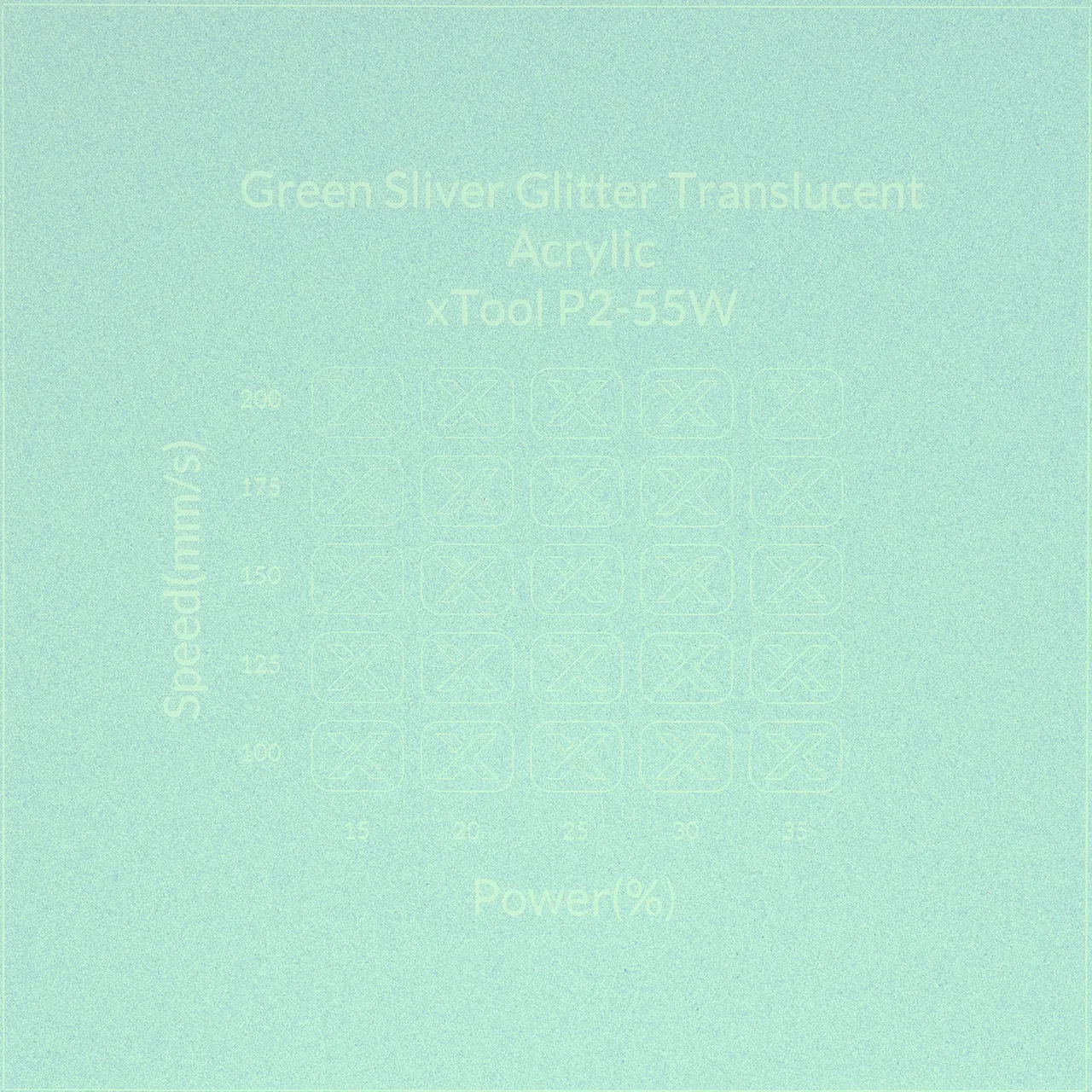 1/8"(3mm) Green Silver Glitter Translucent Acrylic